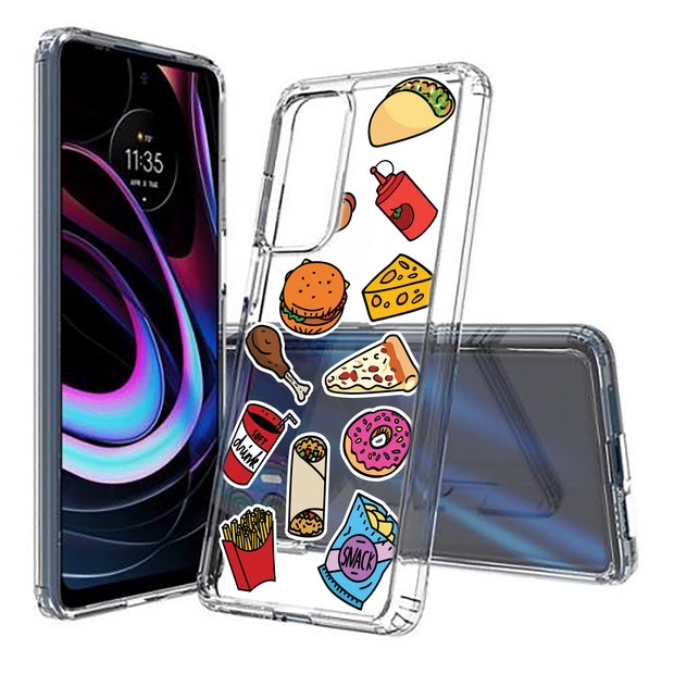 Food Collage Print Slim Cover For Motorola   (Edge,One 5G,Ace,UW,X40,30), Print in USA