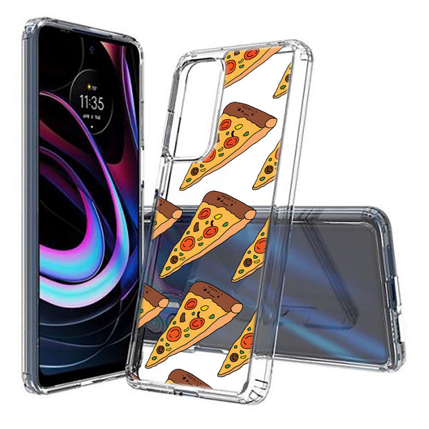 Pizza Print Slim Cover For Motorola   (Edge,One 5G,Ace,UW,X40,30), Print in USA