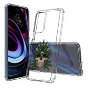 Marijuana Skull Print Slim Cover For Motorola   (Edge,One 5G,Ace,UW,X40,30), Print in USA