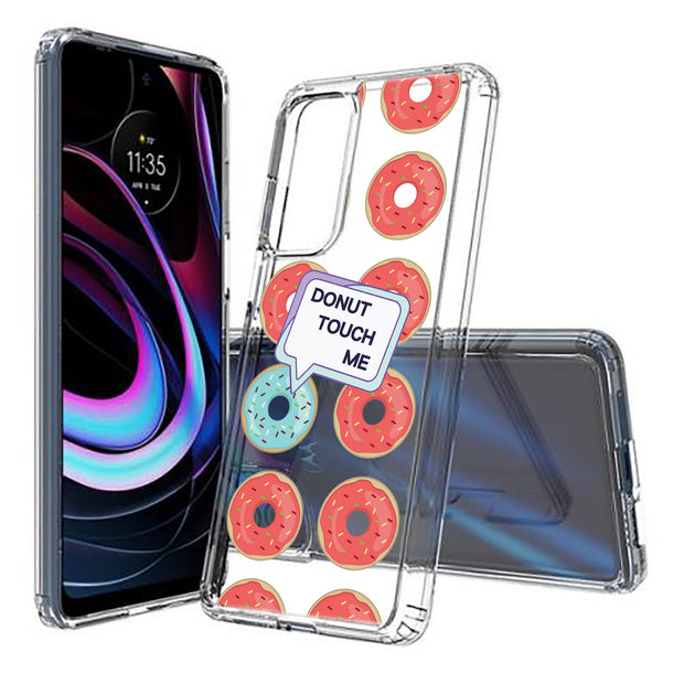 No Touch Donut Print Slim Cover For Motorola   (Edge,One 5G,Ace,UW,X40,30), Print in USA