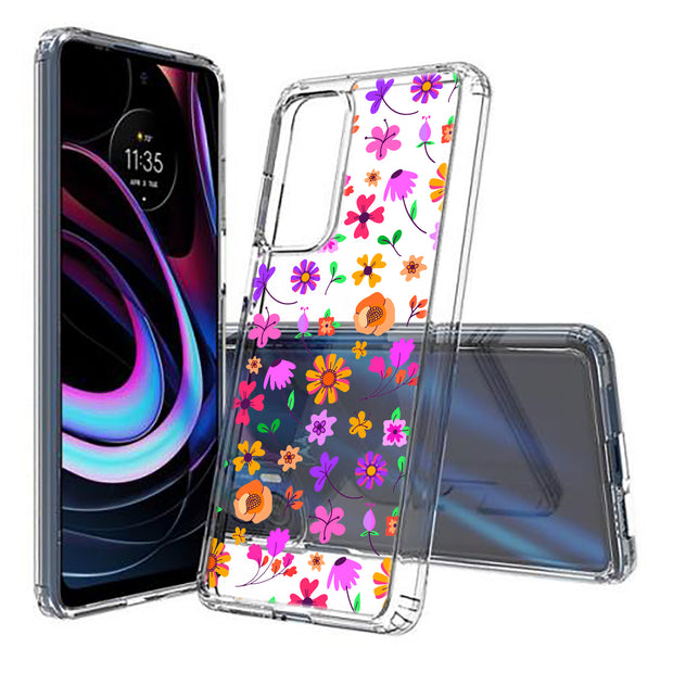 Flower 1 Print Slim Cover For Motorola   (Edge,One 5G,Ace,UW,X40,30), Print in USA