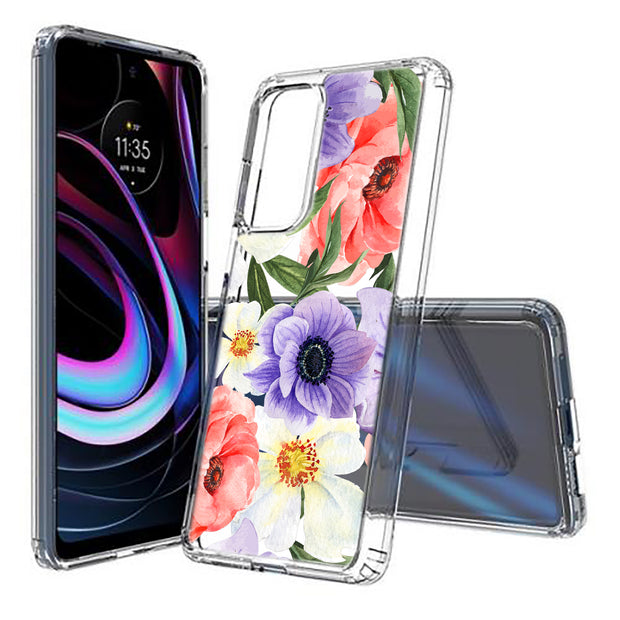 Flower 9 Print Slim Cover For Motorola   (Edge,One 5G,Ace,UW,X40,30), Print in USA