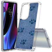 Paw Footprints Print Slim Cover For Motorola   (Edge,One 5G,Ace,UW,X40,30), Print in USA