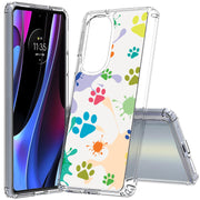 Paw Color  Print Slim Cover For Motorola   (Edge,One 5G,Ace,UW,X40,30), Print in USA
