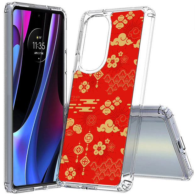 Lunar New Year Print Slim Cover For Motorola   (Edge,One 5G,Ace,UW,X40,30), Print in USA