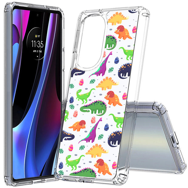 Dinosaur 7 Print Slim Cover For Motorola   (Edge,One 5G,Ace,UW,X40,30), Print in USA
