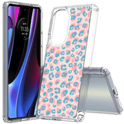 Pink Leopard Print Slim Cover For Motorola   (Edge,One 5G,Ace,UW,X40,30), Print in USA