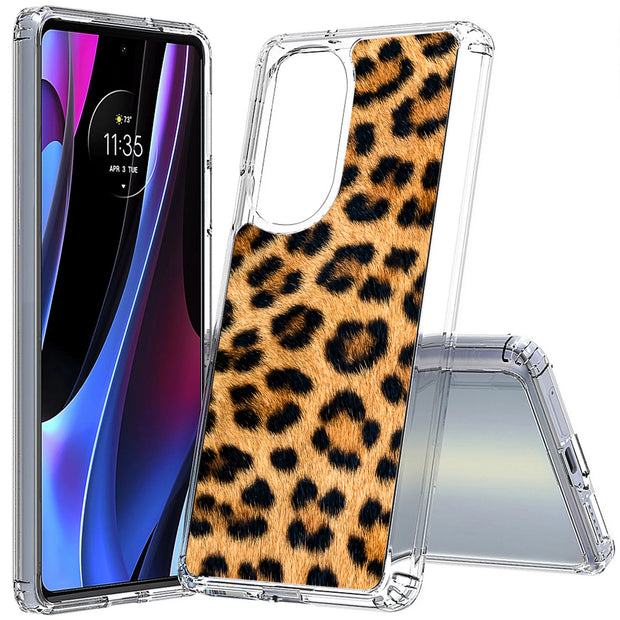 Leopard Fur 4 Print Slim Cover For Motorola   (Edge,One 5G,Ace,UW,X40,30), Print in USA