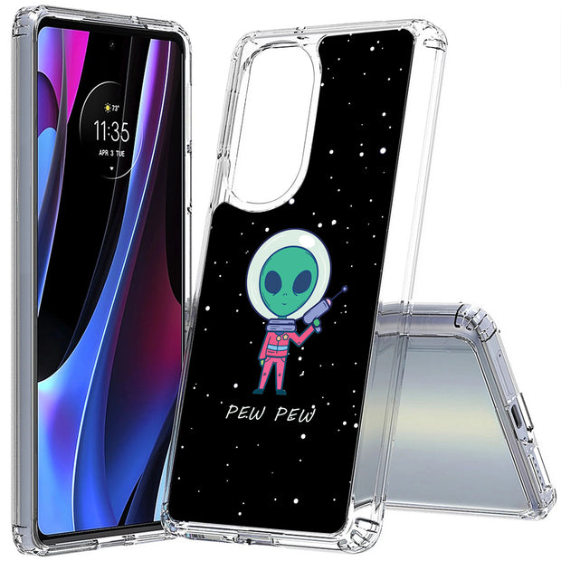 Pew Pew Alien Print Slim Cover For Motorola   (Edge,One 5G,Ace,UW,X40,30), Print in USA