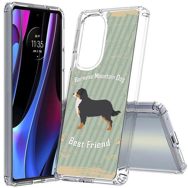 Bernese Dog Print Slim Cover For Motorola   (Edge,One 5G,Ace,UW,X40,30), Print in USA