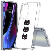 Black Cat Print Slim Cover For Motorola   (Edge,One 5G,Ace,UW,X40,30), Print in USA