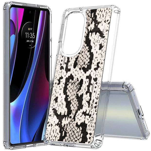 Snake Pattern Print Slim Cover For Motorola   (Edge,One 5G,Ace,UW,X40,30), Print in USA