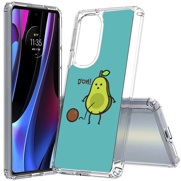 Funny Avocado 2 Print Slim Cover For Motorola   (Edge,One 5G,Ace,UW,X40,30), Print in USA