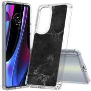 Black Marble 3 Print Slim Cover For Motorola   (Edge,One 5G,Ace,UW,X40,30), Print in USA