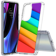 Rainbow Pride Print Slim Cover For Motorola   (Edge,One 5G,Ace,UW,X40,30), Print in USA