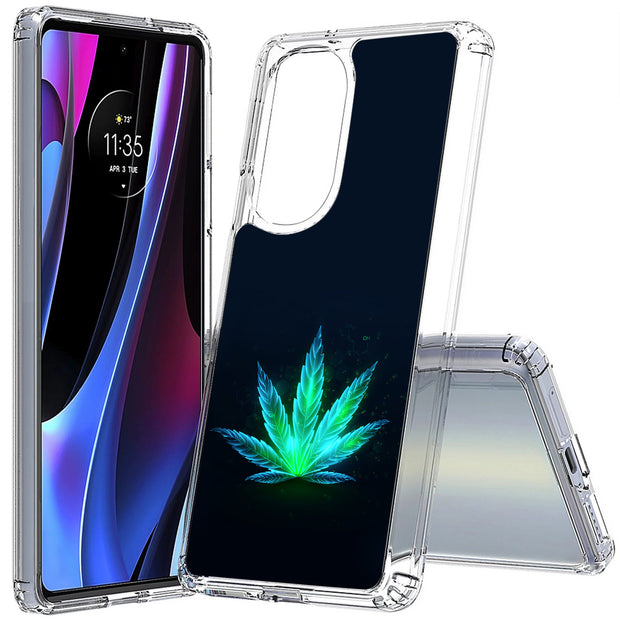 Beautiful Weed Print Slim Cover For Motorola   (Edge,One 5G,Ace,UW,X40,30), Print in USA