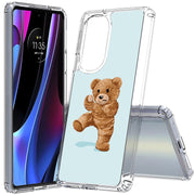 Teddy Fight Print Slim Cover For Motorola   (Edge,One 5G,Ace,UW,X40,30), Print in USA