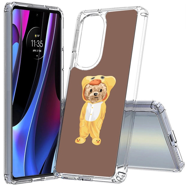 Duck Teddy Bear Print Slim Cover For Motorola   (Edge,One 5G,Ace,UW,X40,30), Print in USA