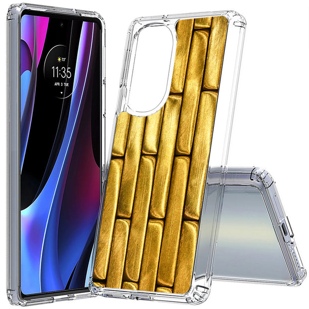 Gold Bar 5 Print Slim Cover For Motorola   (Edge,One 5G,Ace,UW,X40,30), Print in USA