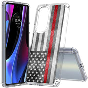 Thin Red Line Print Slim Cover For Motorola   (Edge,One 5G,Ace,UW,X40,30), Print in USA