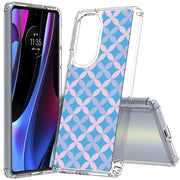 Petals Blue Print Slim Cover For Motorola   (Edge,One 5G,Ace,UW,X40,30), Print in USA