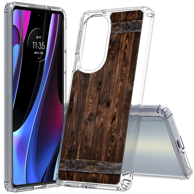 Wood 6 Print Slim Cover For Motorola   (Edge,One 5G,Ace,UW,X40,30), Print in USA