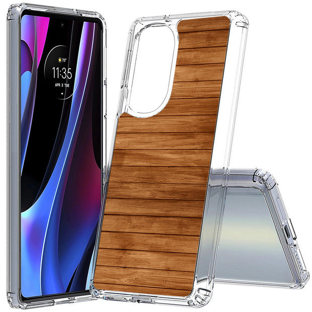 Wood 14 Print Slim Cover For Motorola   (Edge,One 5G,Ace,UW,X40,30), Print in USA