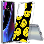 Smiley Face Print Slim Cover For Motorola   (Edge,One 5G,Ace,UW,X40,30), Print in USA