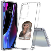 Meme Monkey 4 Print Slim Cover For Motorola   (Edge,One 5G,Ace,UW,X40,30), Print in USA