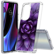 Purple Lotus Print Slim Cover For Motorola   (Edge,One 5G,Ace,UW,X40,30), Print in USA