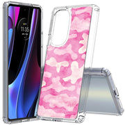 Girly Camo Pink Print Slim Cover For Motorola   (Edge,One 5G,Ace,UW,X40,30), Print in USA