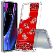 Red Bandana Print Slim Cover For Motorola   (Edge,One 5G,Ace,UW,X40,30), Print in USA