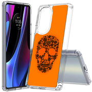 Skull Flower Print Slim Cover For Motorola   (Edge,One 5G,Ace,UW,X40,30), Print in USA