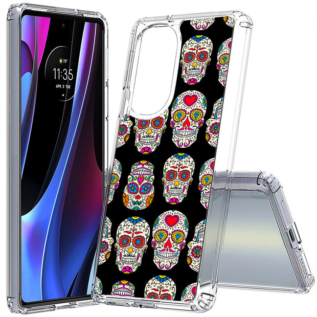 Cute Skull Head Print Slim Cover For Motorola   (Edge,One 5G,Ace,UW,X40,30), Print in USA