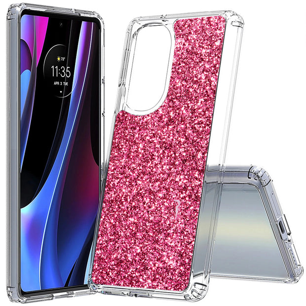 Pink Sparklings Print Slim Cover For Motorola   (Edge,One 5G,Ace,UW,X40,30), Print in USA