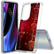 Shinny Hearts Print Slim Cover For Motorola   (Edge,One 5G,Ace,UW,X40,30), Print in USA