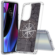 Map Compass Print Slim Cover For Motorola   (Edge,One 5G,Ace,UW,X40,30), Print in USA