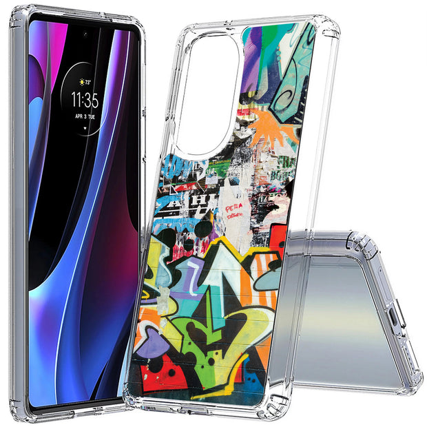 Street Graffiti Print Slim Cover For Motorola   (Edge,One 5G,Ace,UW,X40,30), Print in USA