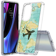 Travel World Print Slim Cover For Motorola   (Edge,One 5G,Ace,UW,X40,30), Print in USA