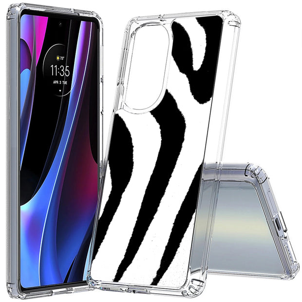 Zebra Stripe Print Slim Cover For Motorola   (Edge,One 5G,Ace,UW,X40,30), Print in USA