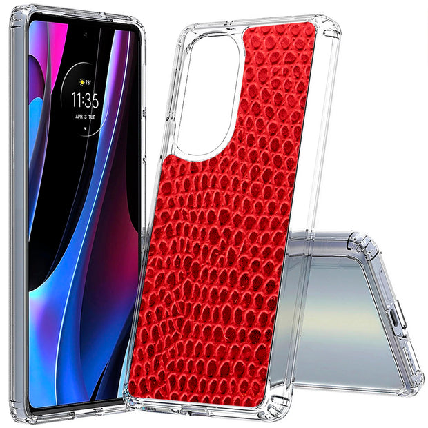 Leather Skin Print Slim Cover For Motorola   (Edge,One 5G,Ace,UW,X40,30), Print in USA