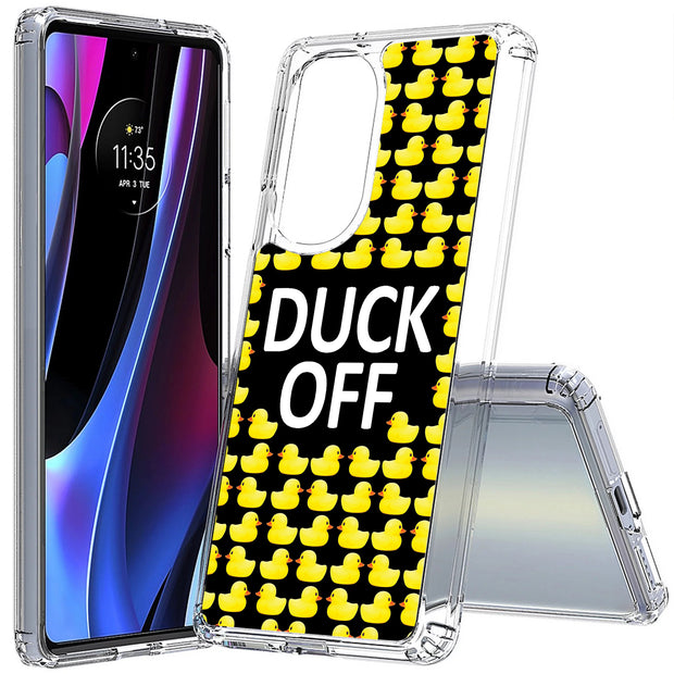 Duck OFF Print Slim Cover For Motorola   (Edge,One 5G,Ace,UW,X40,30), Print in USA