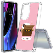 Cat Hide Box Print Slim Cover For Motorola   (Edge,One 5G,Ace,UW,X40,30), Print in USA