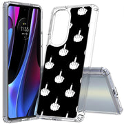 Edgy Finger Print Slim Cover For Motorola   (Edge,One 5G,Ace,UW,X40,30), Print in USA