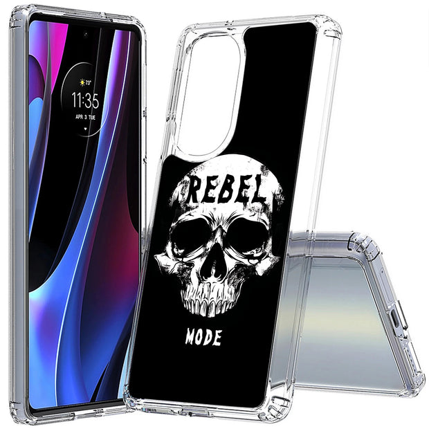 Rebel Skull Print Slim Cover For Motorola   (Edge,One 5G,Ace,UW,X40,30), Print in USA