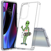 Bleh Alien Wht Print Slim Cover For Motorola   (Edge,One 5G,Ace,UW,X40,30), Print in USA