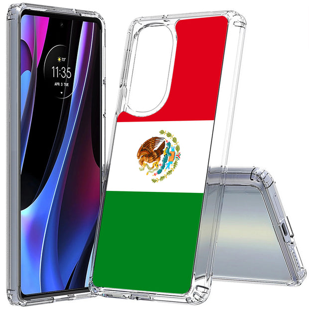 Flag Mexico Print Slim Cover For Motorola   (Edge,One 5G,Ace,UW,X40,30), Print in USA