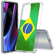 Old Flag Brazil Print Slim Cover For Motorola   (Edge,One 5G,Ace,UW,X40,30), Print in USA