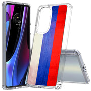 Old Flag Russia Print Slim Cover For Motorola   (Edge,One 5G,Ace,UW,X40,30), Print in USA