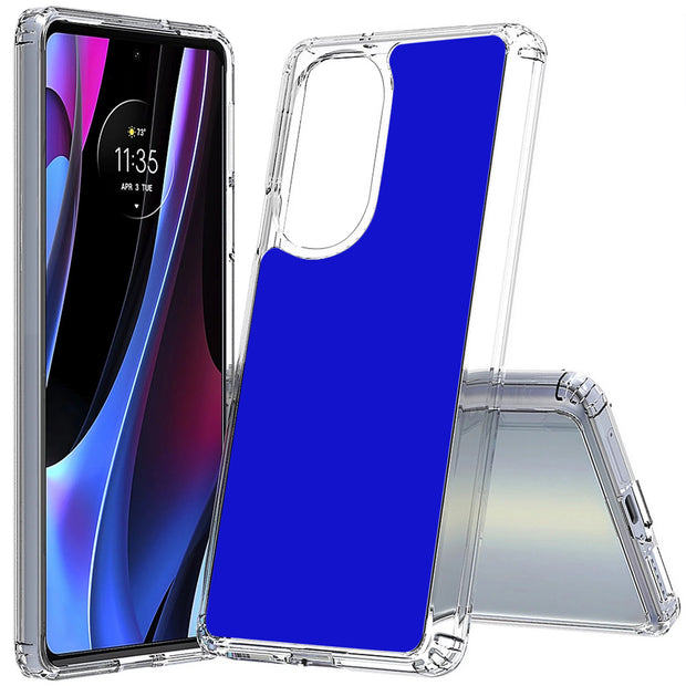 Royal Blue Print Slim Cover For Motorola   (Edge,One 5G,Ace,UW,X40,30), Print in USA